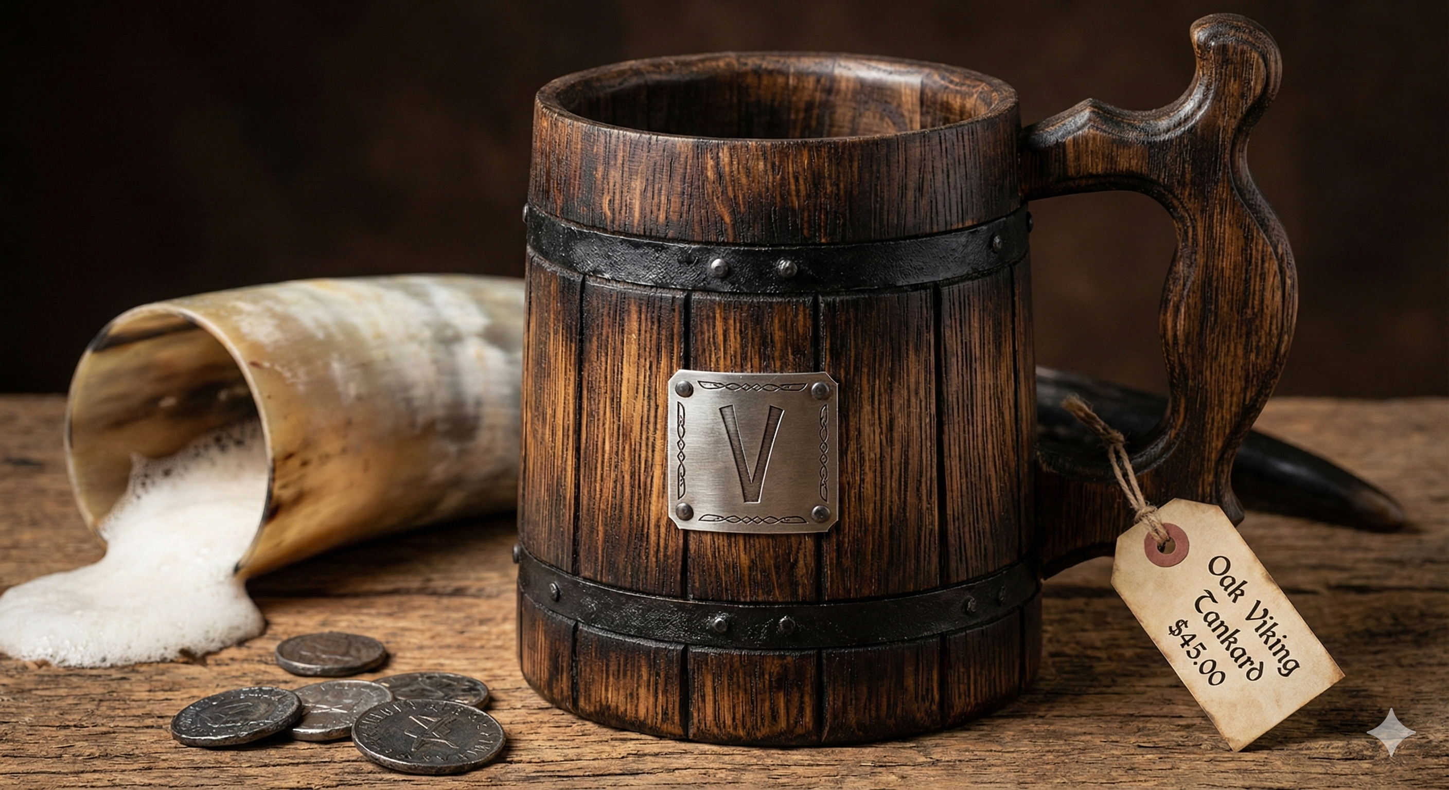 Oak Viking Tankard